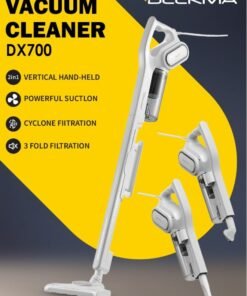 Deerma Portable 2-In-1 Handheld and Upright Vacuum Cleaner, HEPA Filter with Lightweight body and Low Noise Low Noise Triple Filter Vertical Dust Collector 600 W DX700 White