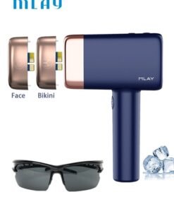 MLAY T14 Laser Painless Fast Hair Removal 3℃ Cold Compress 500000 Pulses Carry An Additional Bikini Lamp And Face Lamp Dark Blue