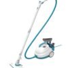 BLACK+DECKER Pressurized Steam Cleaner, 4 Bar Pressure, 1.2L Tank, 180° Pivoting Head, Kills 99.9% of Germs, 8 Accessories, for All Sealed Floors, ECO Friendly, 2000 W BHSMP2008-GB White/Blue