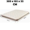 ZCM-HAPPY Thick Foldable Outdoor Camping Air Mattress Bed - Portable, Inflatable, Ultra-Comfortable with Hand Pump, Air Pillow and Accessories, Ideal for Camping, Hiking, and Travel (203x152x22 cm)