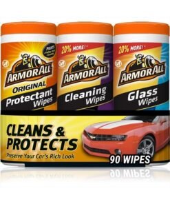 ARMOR ALL Protectant, Glass and Cleaning Wipes, Wipes for Car Interior and Car Exterior, 30 Count Each (Pack of 3)