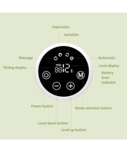 Alternative view of Yaqeen Portable hands-free ergonomic electric breast pump (2-pack), with LCD display, BPA-free, 4 modes, 12 suction levels, includes 10 milk storage bags and 6 different sized rubber stoppers.