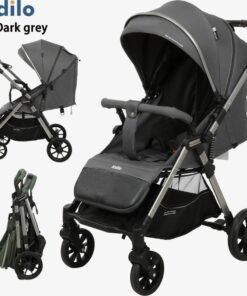 Kidilo D3 Baby Stroller | Compact One-Hand Fold | Multi-Position Recline Seat | Large Extendable Canopy | Shock-Absorbing Wheels | 5-Point Harness | Large Storage Basket