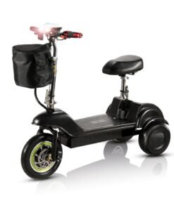Mytoys Electric Scooter MT730 350W Brushless Motor Max Speed 35Km/H Drive, Three Gear 12Inch Tire in Front, Rear Flashing Turn Signals, Folding Commuting Scooter 36V 12Ah Lead Acid Battery