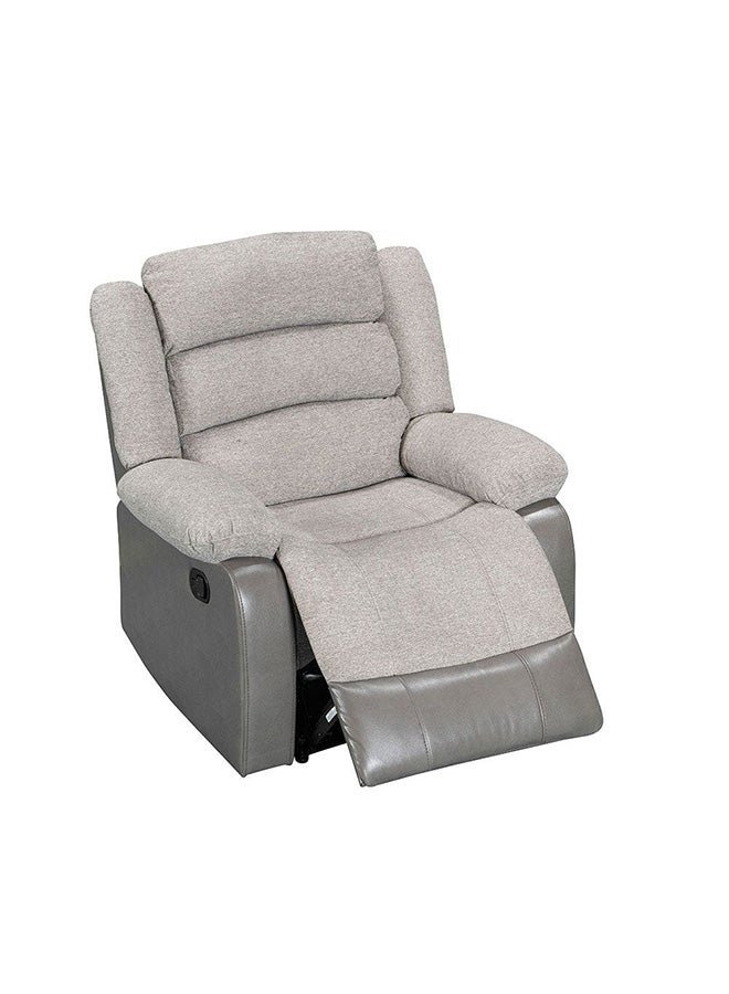 DANUBE HOME Greensboro 1-Seater Fabric Manual Motion Recliner Modern Design One Seat Relaxing Chair Comfortable Living Room Furniture L 94 x W 90 x H 101 cm - Dark Grey - Image 3