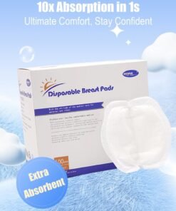 Splendors 100 count Disposable Breast Pads Medical-grade Nursing Pads Super Absorbent Nursing Pad Breastfeeding Essentials Sterilized Individually Packed