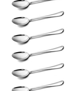 MOMENT 6 Pieces Teaspoons Set (6.2 Inch), Spoons Silverware, Stainless Steel Tea Spoons, Small Spoons, Mirror Polished Teaspoon, Dessert Spoons For Home, Kitchen, Restaurant, Dishwasher Safe