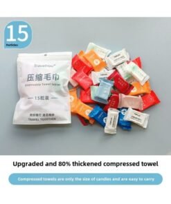 Thickened Disposable Bed Sheet Four-piece Quilt Cover Pillowcase Hotel Supplies Household Portable Suit Travel Wholesale-Color:Travel Companion Compressed Portable Towels 15 Pieces [24*30]