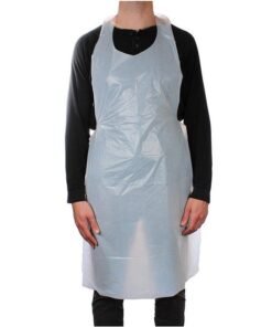 shalimar 100 Piece Waterproof Disposable Apron for Kitchen and Restaurants /Hospital Plastic Apron White