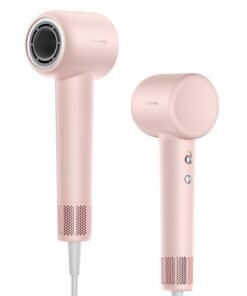 Dreame Hair Gleam Hair Dryer, Fast High Speed Motor with 110,000 rpm, 65 m/s Airflow, 330 g, 200 Million Negative Ions, Temperature and Air Flow Control, AHD12A-PINK