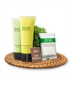 ECO Amenities 150 PIECE Soap, Shampoo & Conditioner Mini Toiletries, 3-Piece Kits in Toiletry Bags - Travel Size Shampoo and Conditioner Sets, Soap Bars (1oz each), Trial Size Toiletries Bulk Kits