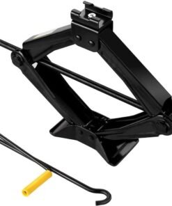 AQ AQSON AQSON 3 Ton Black Steel Car Scissor Jack with Hand Crank - Portable Hydraulic Jack for Sedans and Coupes