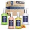 Terra Pure Eco Botanics Hotel Amenities Set  1014oz Pump Bottles  Shampoo Conditioner Hand  Body Wash and Lotion  Set of 4