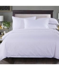 Thickened Stripesd Hotel Bedding Pure White Satin Quilt Cover Farmhouse B&B Hotel Single Quilt Cover-Color:Twill Thickened 120x150cm Children's Quilt Cover