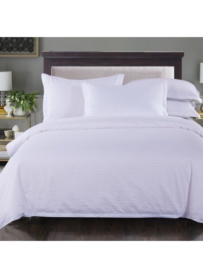 Thickened Stripesd Hotel Bedding Pure White Satin Quilt Cover Farmhouse B&B Hotel Single Quilt Cover-Color:Twill Thickened 120x150cm Children's Quilt Cover