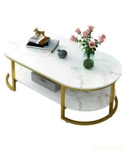 Sharpdo Modern Design Luxury Coffee Tables Living Room With Storage Round Marble Design Nightstands Wooden Mesas Bajas Home Furniture 100*50*45cm
