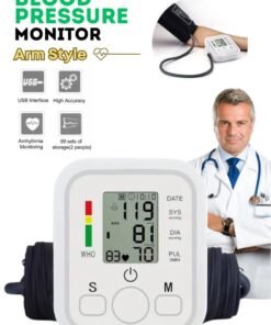 Arm Style Automatic Blood Pressure Monitor | LCD Display & Voice Function – Precise, User-Friendly, and Portable
