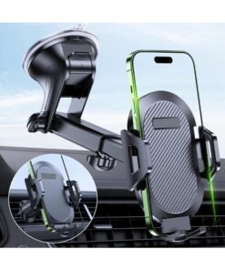 Eleish Car Phone Holder, Mobile Holder For Car Long Arm Phone Holder Car for Dashboard Windshield Air Vent【Heat-Resistant Strong Suction Cup】Car Mobile Holder Compatible with All Smartphones