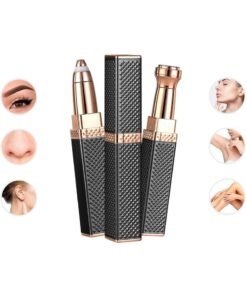 VIO 2 in 1 Facial Women Hair Remover Eyebrow Trimmer Rechargeable Painless Precision Lipstick Style Razor Trimmer for Facial Body Hair Shaver for Lips Nose Chin Face