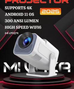Mi VAZA Portable HD Projector - Support 4K - Smart Projector with 5G Dual-band Wifi and Bluetooth 5.0 - Mobile Home Theater - Compatible With Android/iOS/Windows/TV Stick/HDMI/USB