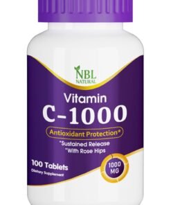 NBL Natural Vitamin C 1000 mg Sustained Release with Rose Hip Antioxidant Protection 100 Tablets 100 Tablets