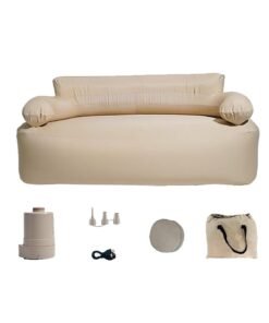 BlueFire Heavy-Duty Inflatable Sofa for Outdoor & Indoor Use - 400kg Capacity, Portable Camping Sofa with Pump, Carry Bag, 1000D Oxford Fabric, Ideal for Beach, Pool, Travel, and Parties