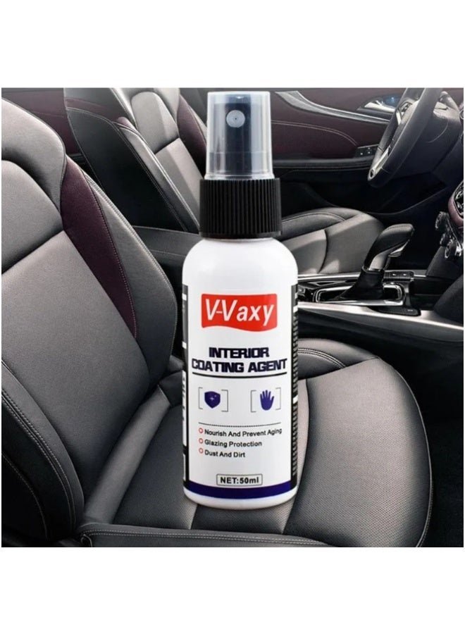 V-Vaxy Plastic Parts Crystal Coating, Long-Lasting Restorer and Refresher Agent for Automotive Plastic Parts, Crystal Coating for Car Plastic Parts, Plastic Restorer for Car 50ML
