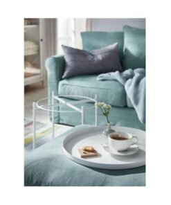 ZENHOME Round Steel Table White 45x53x45cm