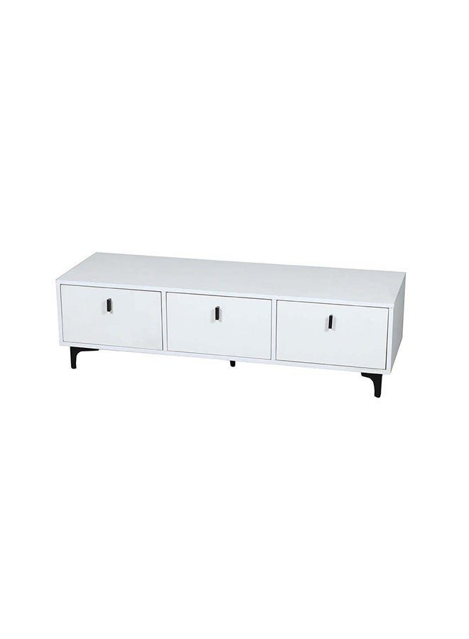 DANUBE HOME Winona TV Cabinet For Up To 50 Inches TV Entertainment Modern Design Wall Unit Furniture Wooden TV Stand For Living Room Bedroom TV Rack L 120 x W 40 x H 40 cm White - Image 2