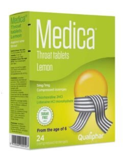 Qualiphar MEDICA THROAT TABLETS LEMON LOZ. 24'S