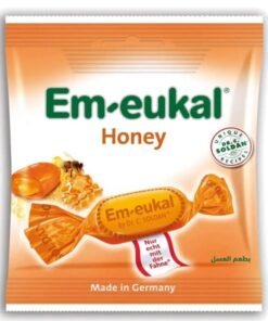 Em-eukal Honey Sugar-Free Cough Drops – Herbal Lozenges with Vitamin C for Throat Relief – 50g – Made in Germany