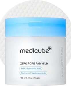 Medicube Zero Pore Pads Mild 2.0 (70pads), Gentle Exfoliating Toner Pads with PHA & Lavender for Sensitive Skin, Pore Tightening & Blackhead Removal Pads for Clear Smooth Skin, Sebum Control Korean Skincare