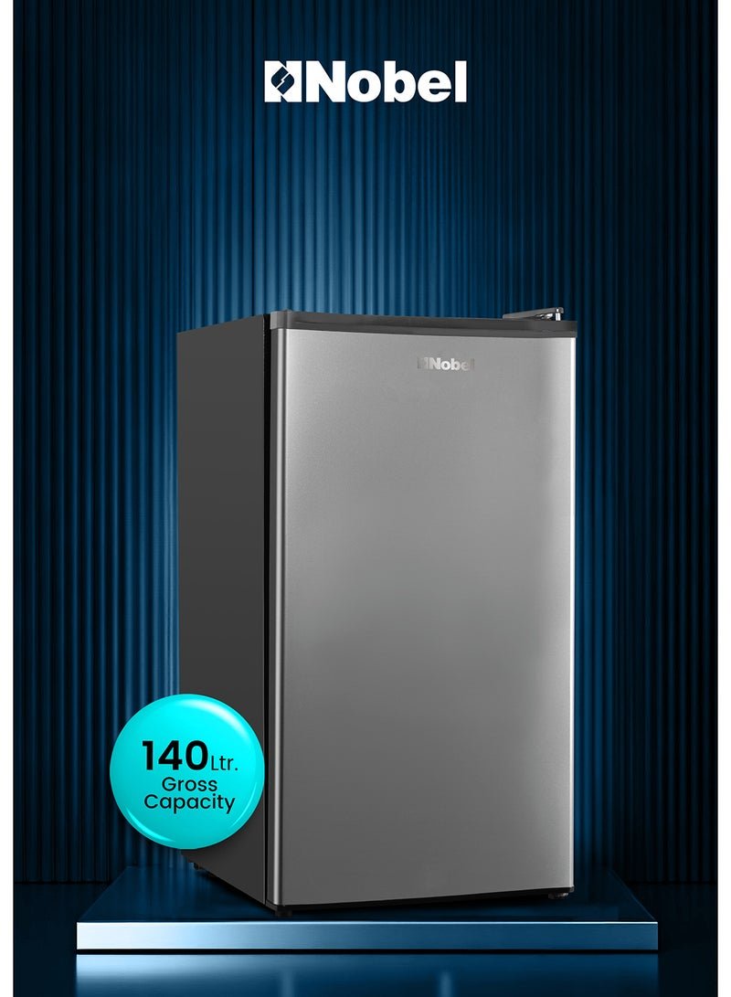 NOBEL 140L Gross Capacity Single Door Defrost Refrigerator, Energy Efficient, Manual Temperature Control, R600a Refrigerant, LED Light, Dark Silver - NR150S 171.55 kW NR150S Dark silver