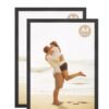 AKDC A4 Photo Picture Frame, Wood Black Certificate Frames Set Of 2