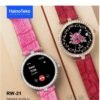 Haino Teko Germany Stylish Smart Watch RW-21 for Girls and Women with Bluetooth Call, Heart Rate and Many More - Gold Dial