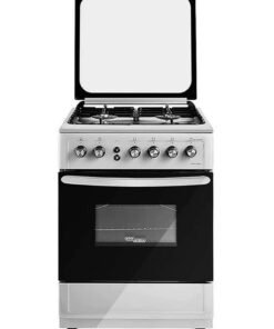 SUPER GENERAL 4 Burner Gas Grill Oven 60 x 60 cm ,Full-Safety, Stainless-Steel Cooker, Gas Oven With Rotisserie, Automatic Ignition SGC6470MSFS Black/Silver