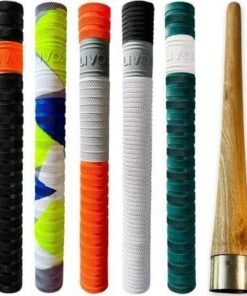 LIVOX ® Premium Cricket Bat Handle Rubber 5 Grips for Enhanced Performance With Better Shock Absorption And 1 Wooden Gripper Cone (pack of 6) (DYNAMIC TEXTURE)