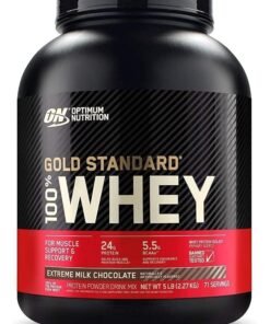 Optimum Nutrition Gold Standard 100% Whey Protein Powder Primary Source Isolate, 24 Grams of Protein for Muscle Support and Recovery - Extreme Milk Chocolate, 5 Lbs, 71 Servings (2.27 KG)