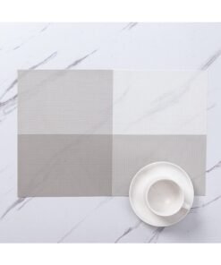 Japanese Style Tian Character Grid PVC Square British European Style Insulated Placemat Table Mat Cloth Mat Western Food Hotel Supplies In Stock