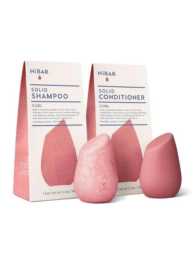 HiBAR Curl Shampoo And Conditioner Set Bar Shampoo And Conditioner For Hair Formulated For Textured Hair Ph Balanced Soapfree Plasticfree Packaging For Ecoconscious Consumers Travel Size