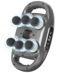 Prime by javaudan Portable Deep Tissue Massage Gun 6 Heads 9 Speed Modes Quiet Muscle Relief for Back Neck & More with Digital Display