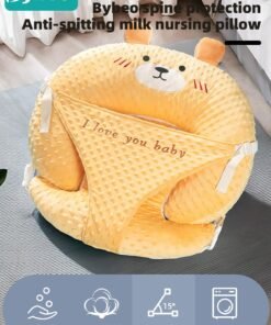 Bybeo Baby Nursing Pillow, Infant Feeding Pillow for Breastfeeding & Bottle Feeding, Newborn Incline Pillow with Anti-Spill Design, Comfortable Feeding Support for Toddlers & Sitting Support for Mothers