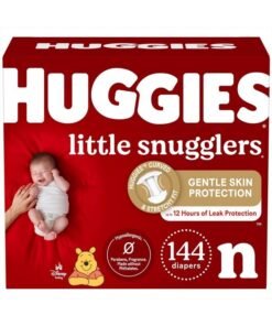 Huggies Newborn Diapers, Little Snugglers Newborn Diapers, Size Newborn (up to 10 lbs), 144 Count