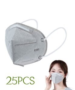 25PCS KN95 Face Mask 7 Layer Cup Dust Safety Masks Breathable Elastic Ear Loops Grey Masks disposable masks