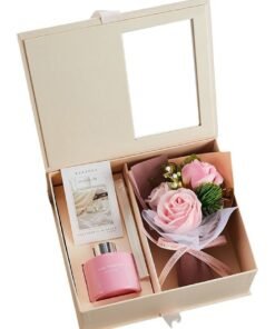 MileMelo Soap Flower Aromatherapy Gift Set Lover Gift Eternal Rose Dried Flower Gift Box Souvenir Flower Bouquet Gift Box Pink