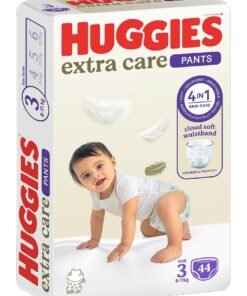 HUGGIES Extra Care Baby Pants Diapers, Size 3, 6 - 11 Kg, 44 Count - Easy On/Off, Cloud Soft Comfort