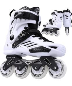 MONOGUE Professional Single Row Roller Blades Speed Skating Shoes Performance Skates No Physical Brake