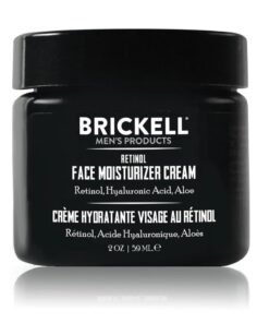 Brickell Men's Retinol Face Moisturizer Cream For Men, Natural & Organic, Anti-Wrinkle Face Night Cream with Retinol & Hyaluronic Acid To Reduce Fine Lines and Even Skin Tone, Fragrance-Free, 2 Ounce