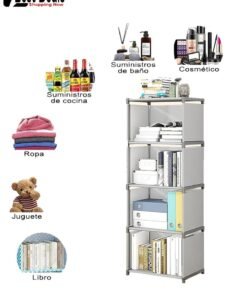 Best Deals Multifunctional Storage Cabinet, Storage Bookshelf, 4 Storage Space With Large Capacity, With Rear Circumference, Detachable Assembly, Multifunctional Multi-Purpose Bookshelf