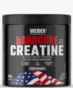 Weider Hardcore Creatine Monohydrate Powder – 250g | Non Flavored - Sugar Free - Fat Free - Stimulant Free